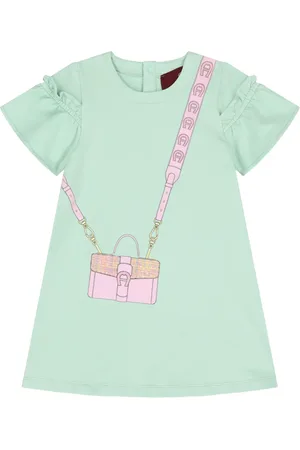 Aigner Bag-print ruffled dress