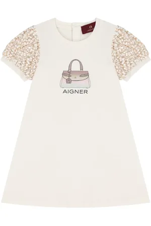 Aigner Bag-print embellished dress