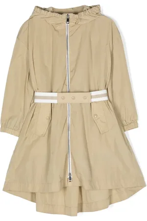 Moncler Logo-print belted-waist rain jacket