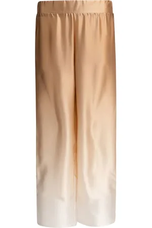 SLEEP NO MORE Ombré-effect silk trousers