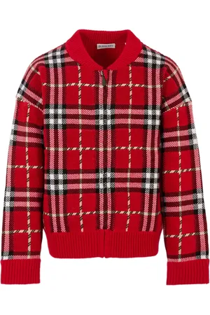 Burberry Checked zip-up bomber jacket