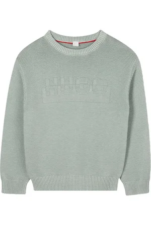 HUGO BOSS Textured logo knit sweater