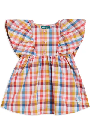 Kenzo Checked ruffled dress