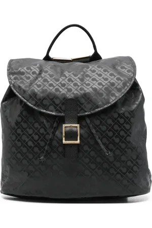 GHERARDINI Buckle-fastening logo backpack