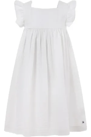 Petit Bateau Ruffled organic-cotton dress