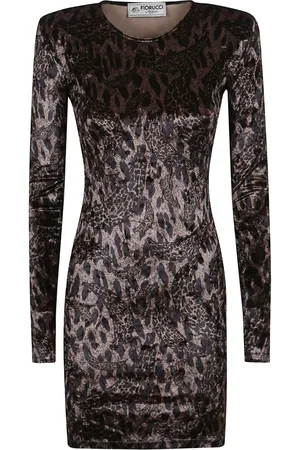 Fiorucci Velvet leopard-print dress