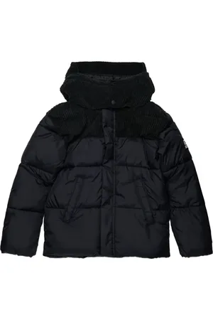 Diesel Corduroy-panel puffer jacket