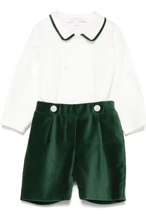 Mariella Ferrari Velvet-shorts shirt set