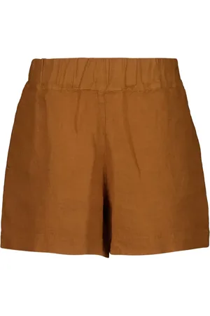 120% Lino Elastic-waist linen shorts