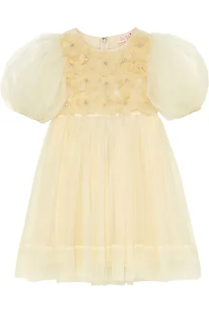 Tutu Du Monde Camellia balloon-sleeve flower-embellished dress