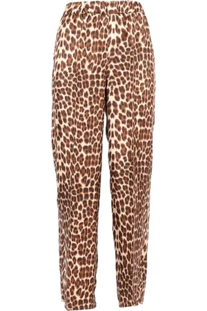 P.A.R.O.S.H. Leopard-print silk trousers