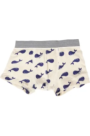 Petit Bateau Striped-whale-print boxers (pack of three)