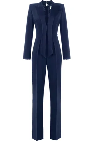 Elisabetta Franchi V-neck long-sleeves jumpsuit