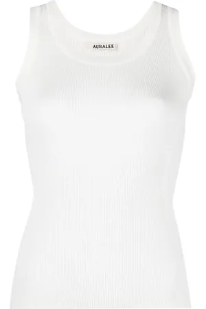 Auralee Sleeveless cotton knitted top