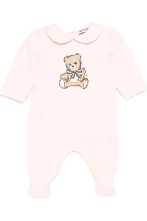 Moschino Teddy-print collared pajamas