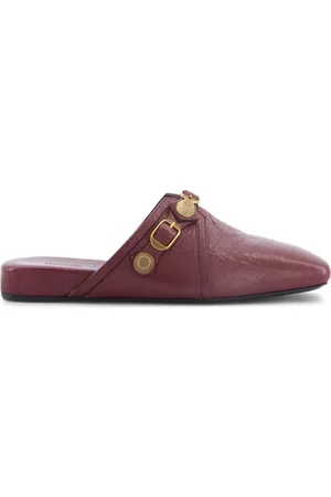 Balenciaga Cagole studded leather slippers