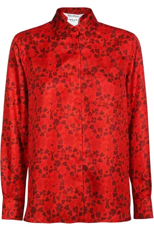 Max Mara Heart-print silk shirt
