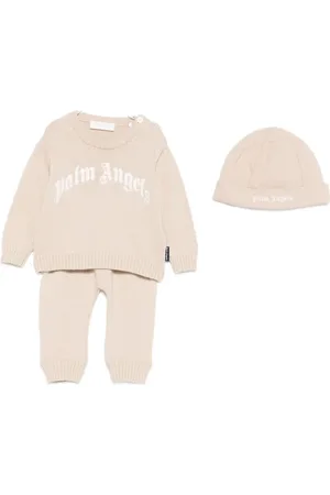 Palm Angels Logo-detail knitted trouser set