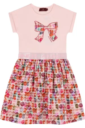 Aigner Bow-embellished circle-print dress