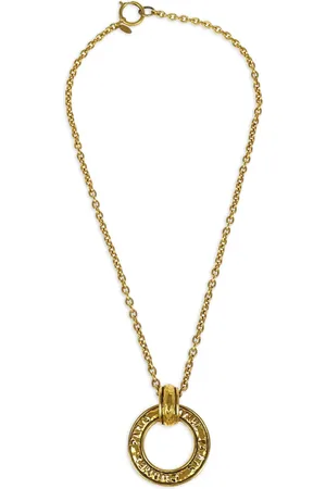 CHANEL 1990-2000s circular-pendant necklace