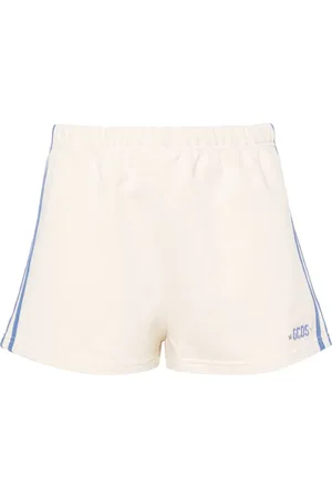 GCDS Logo-embroidered jersey shorts