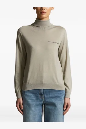 PESERICO SIGN Zip-detail turtleneck sweater