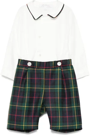 Mariella Ferrari Plaid cotton shorts set