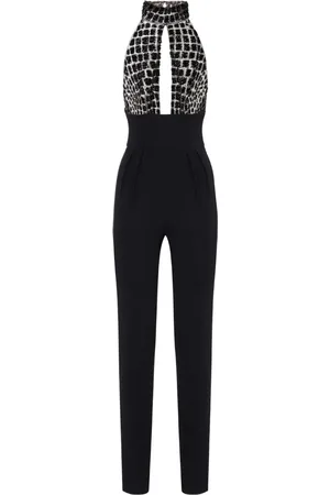 Elisabetta Franchi Embellished halter-neck jumpsuit