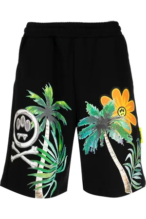 BARROW Palm tree-print track shorts