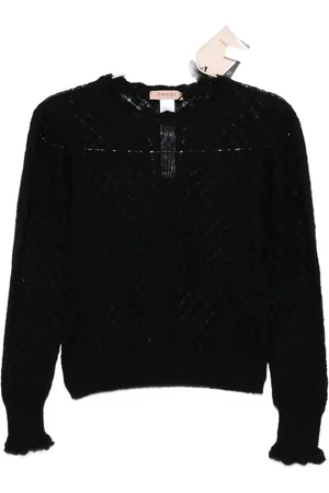 Twin-Set Ruffled-cuff knit sweater