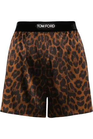 Tom Ford Leopard-print silk shorts