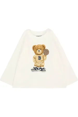 Mayoral Bear-print long-sleeve T-shirt
