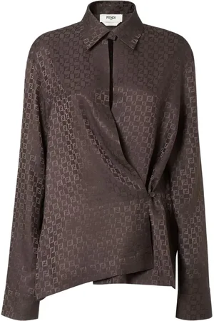 Fendi Ff jacquard silk shirt