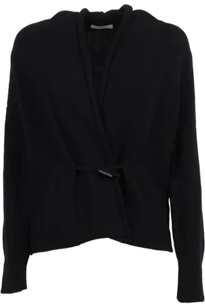 KANGRA CASHMERE Belted wool cashmere cardigan