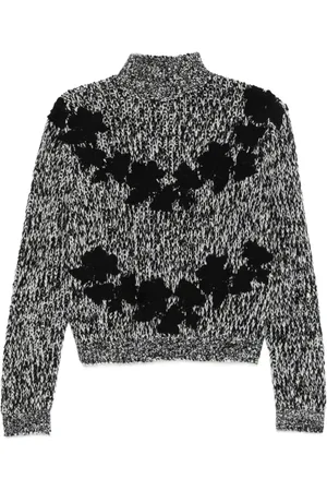 Giambattista Valli High-neck flower-applique sweater