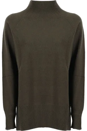 KANGRA CASHMERE Raglan-sleeve funnel-neck sweater
