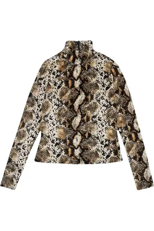 CALLIPYGIAN Snake-print turtleneck sweater