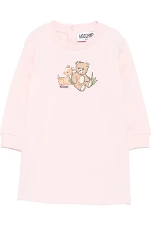 Moschino Teddy-deer crew-neck dress