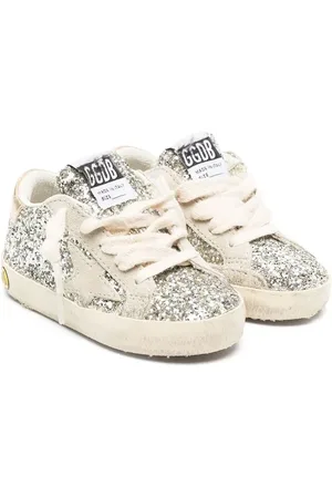 Golden Goose Super-Star glitter-detail low-top sneakers