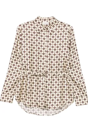 P.A.R.O.S.H. Geometric-print belted shirt