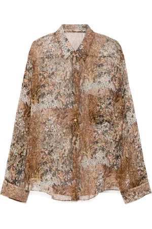 JNBY Graphic-print silk shirt