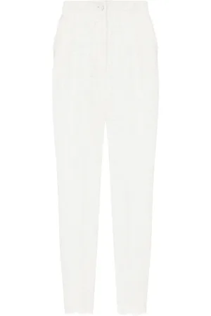 Dolce & Gabbana Cordonetto-lace straight-leg trousers