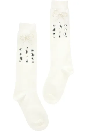 MONNALISA Crystal-embellished knee-high socks