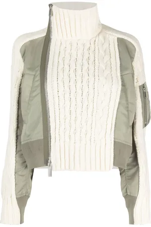 SACAI Contrast-panel bomber jacket