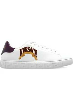 VERSACE Logo-embroidered sneakers