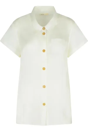 Khaite Keefe pointed-collar shirt