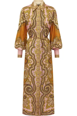 ALÉMAIS Paisley-print puff-sleeve maxi dress