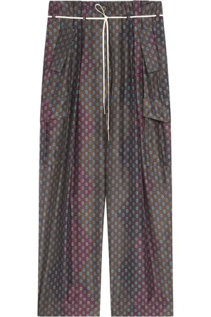 DRIES VAN NOTEN Silk cargo trousers
