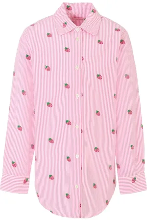 MC2 SAINT BARTH Mini Brigitte strawberry-print striped shirt