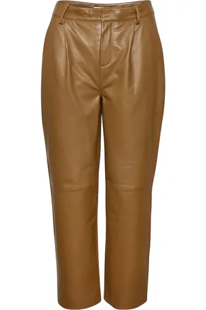Gestuz Aliah pleated leather trousers